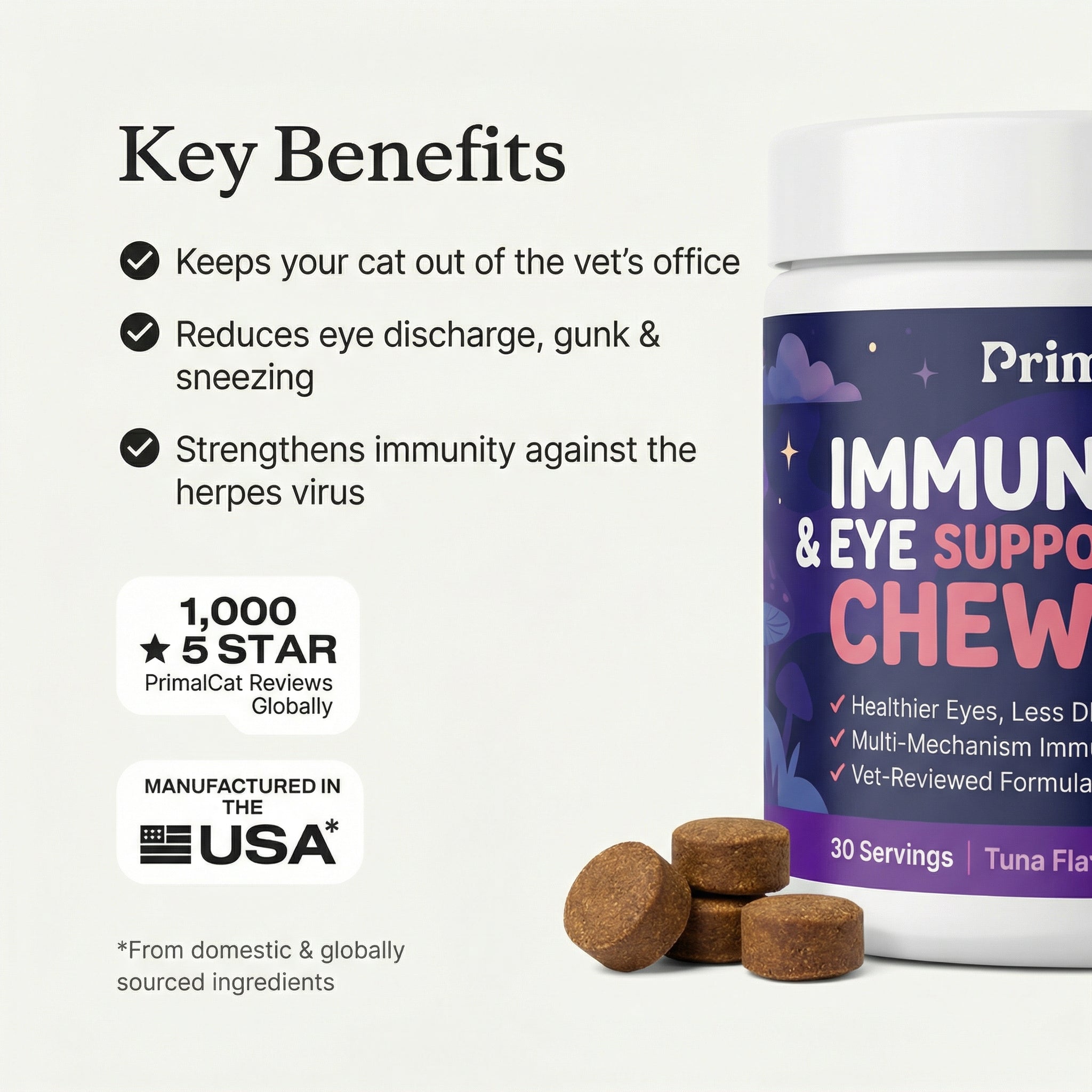 PrimalCat™ Immune & Eye Support Chews